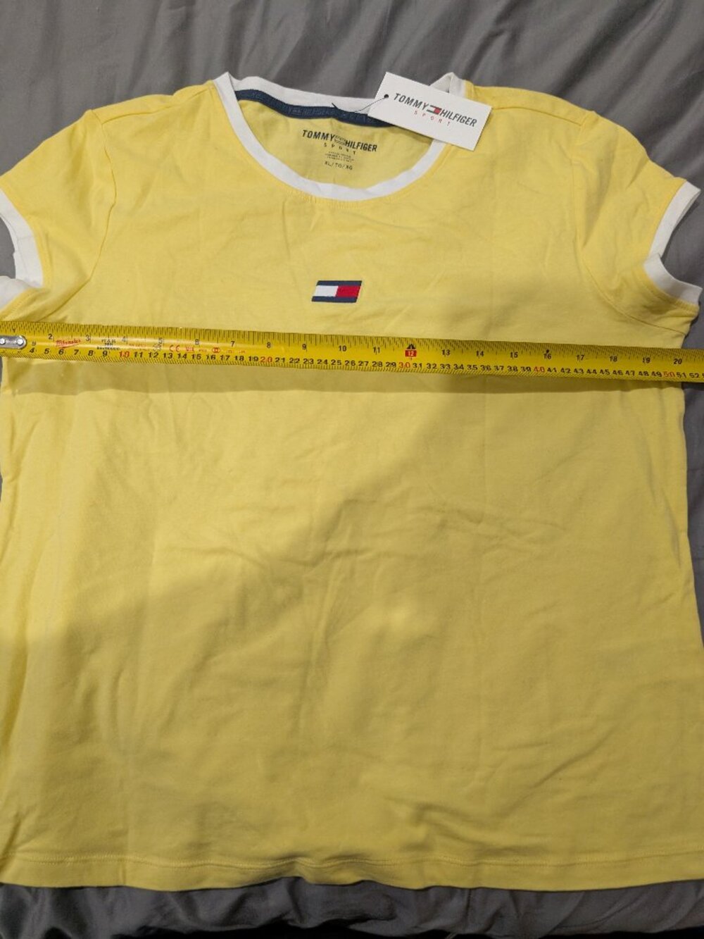 Tommy Hilfiger rare women's yellow logo shirt xl